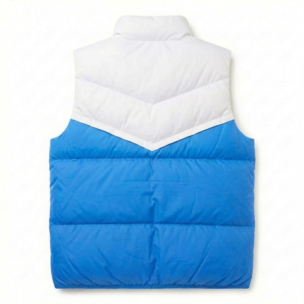 Smanicato Puffer Bianco/Blu