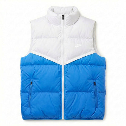 Smanicato Puffer Bianco/Blu
