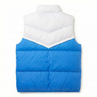 Smanicato Puffer Bianco/Blu
